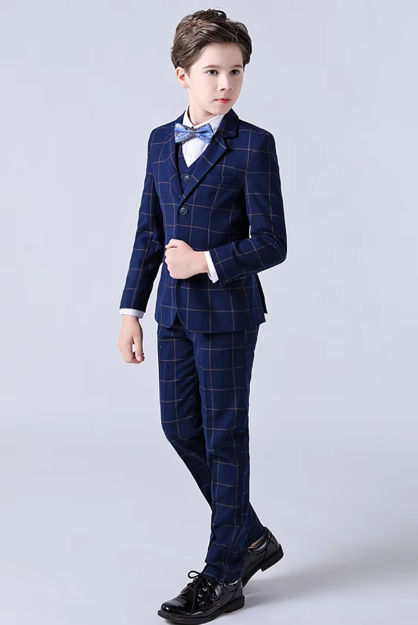 Boys Top Quality Formal Wedding Suit Tuxedo Bow tie Dress