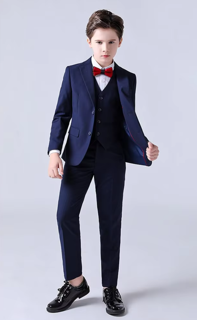 Boys Top Quality Formal Wedding Suit Tuxedo Bow tie Dress