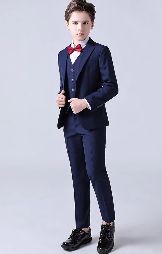 Boys Top Quality Formal Wedding Suit Tuxedo Bow tie Dress