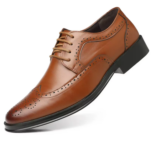 Mens Genuine Calfskin Leather Formal Shoes