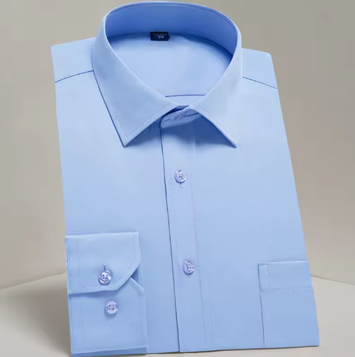 Business Comfortable Long-sleeved Shirt (Blue)