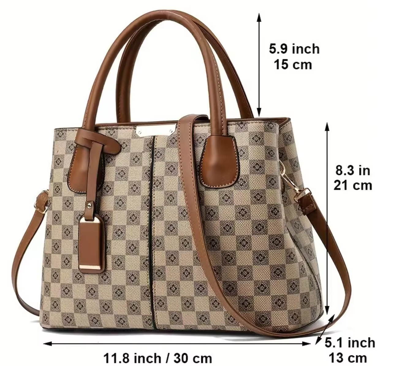 Elegant Flower Plaid Handbag for All Occasions