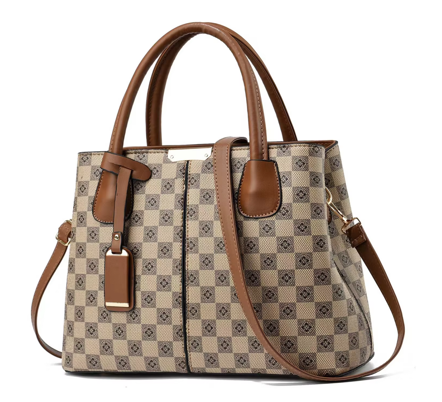 Elegant Flower Plaid Handbag for All Occasions